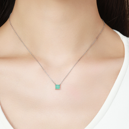 Collar de Plata con Colgante Turmalina Paraíba